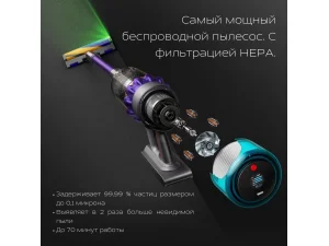 Пылесос Dyson Gen5 Detect Absolute HK (9 насадок) Доп. аккумулятор