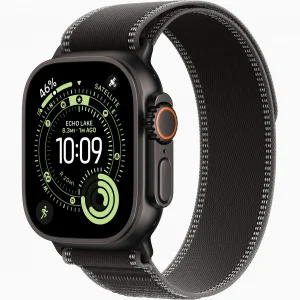 Часы Apple Watch Ultra 3 GPS 49 мм, корпус черный титан (Black Titanium), ремешок Trail, черный/угольный (Black/Charcoal), размер: M/L