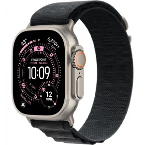Часы Apple Watch Ultra 3 GPS 49 мм, корпус натуральный титан (Natural Titanium), ремешок Alpine, черный (Black), размер: M