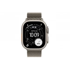 Часы Apple Watch Ultra 3 GPS 49 мм, корпус натуральный титан (Natural Titanium), сетчатый браслет Milanese, натуральный титан, размер: S