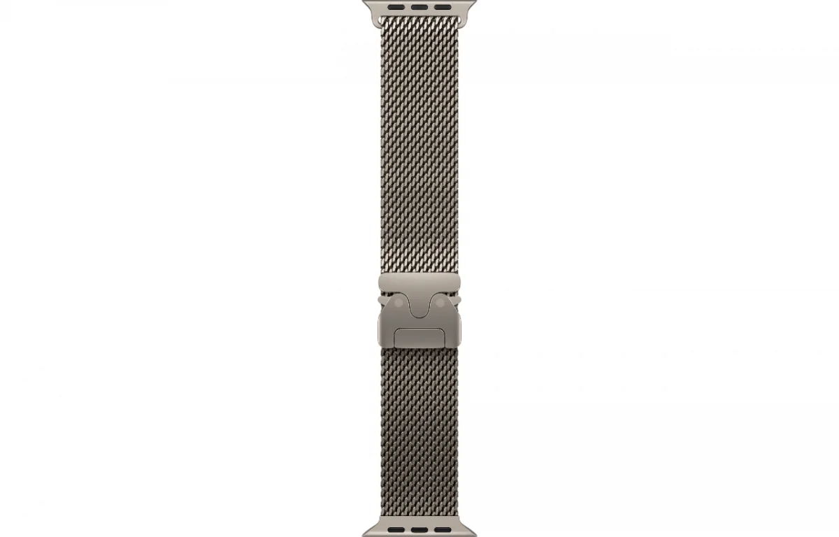 Часы Apple Watch Ultra 3 GPS 49 мм, корпус натуральный титан (Natural Titanium), сетчатый браслет Milanese, натуральный титан, размер: S