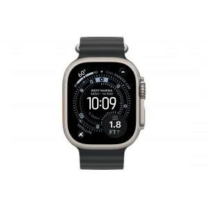 Часы Apple Watch Ultra 3 GPS 49 мм, корпус натуральный титан (Natural Titanium), ремешок Ocean, черный (Black)