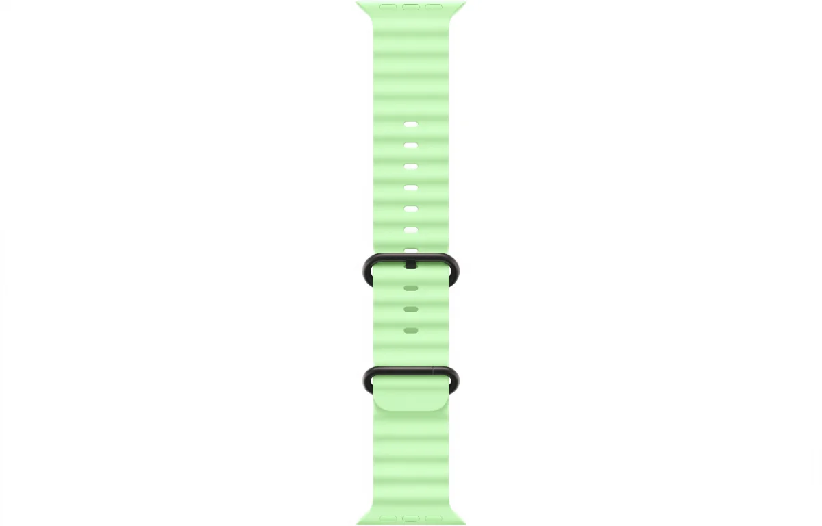 Часы Apple Watch Ultra 3 GPS 49 мм, корпус натуральный титан (Natural Titanium), ремешок Ocean, зеленый/неоновый (Green/Neon)