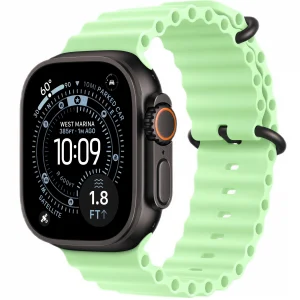 Часы Apple Watch Ultra 3 GPS 49 мм, корпус черный титан (Black Titanium), ремешок Ocean, зеленый/неоновый (Green/Neon)