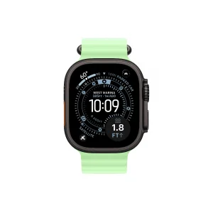 Часы Apple Watch Ultra 3 GPS 49 мм, корпус черный титан (Black Titanium), ремешок Ocean, зеленый/неоновый (Green/Neon)