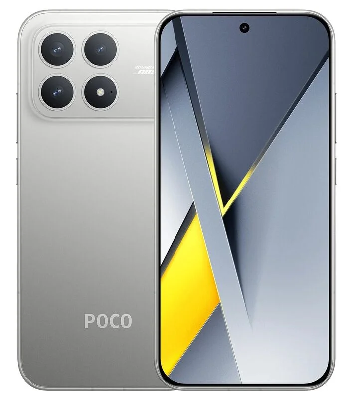Телефон Poco F8 Pro 12/256 ГБ, серебристый титан
